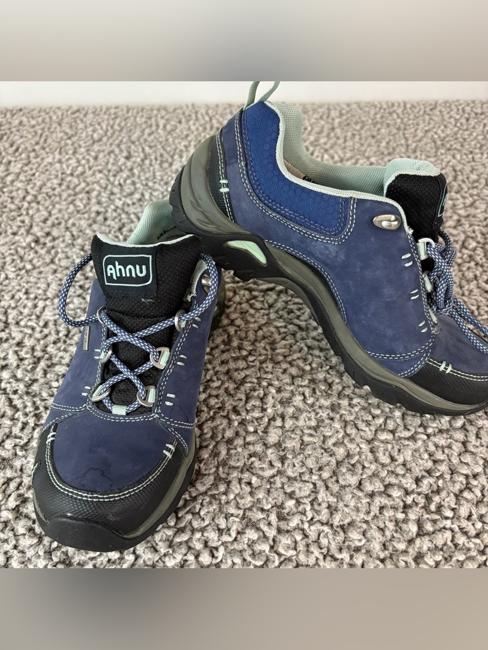 Ahnu Montara II eVent Waterproof Womens Size 6 Hiking Shoes Blue F19617B